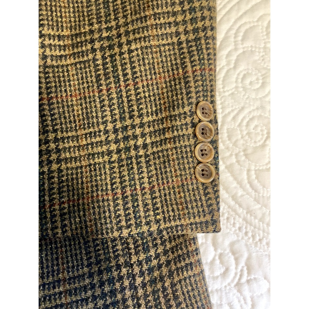 Vintage Evan Picone Wool Blazer Houndstooth Plaid Academia Castner Knott Co - Picture 8 of 10